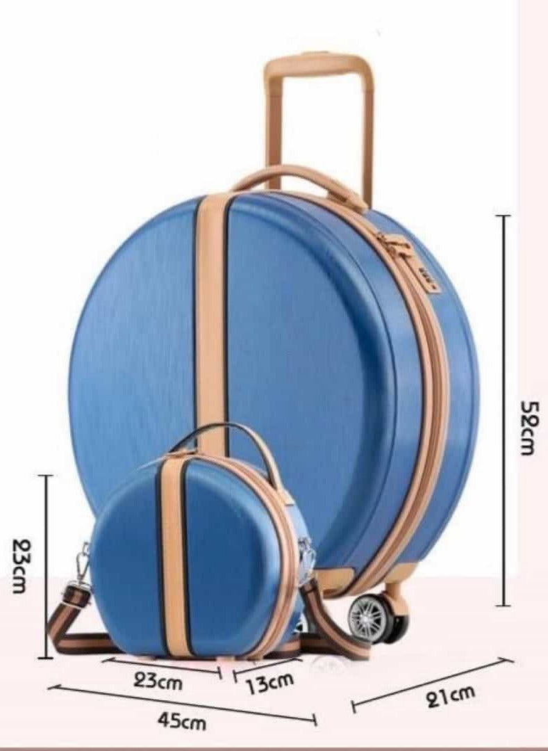 Luxury Round Carry-on Luggage Bag - Kuwait Souvenirs