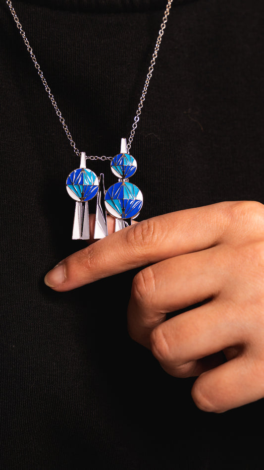 Kuwait Towers Brooch/Necklace - Kuwait Souvenirs