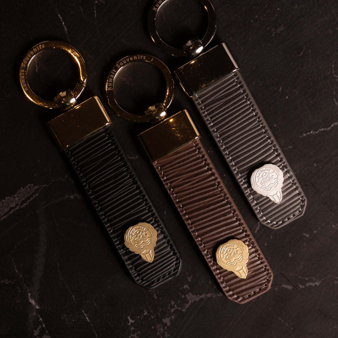 Premium Leather Keychain - Kuwait Souvenirs