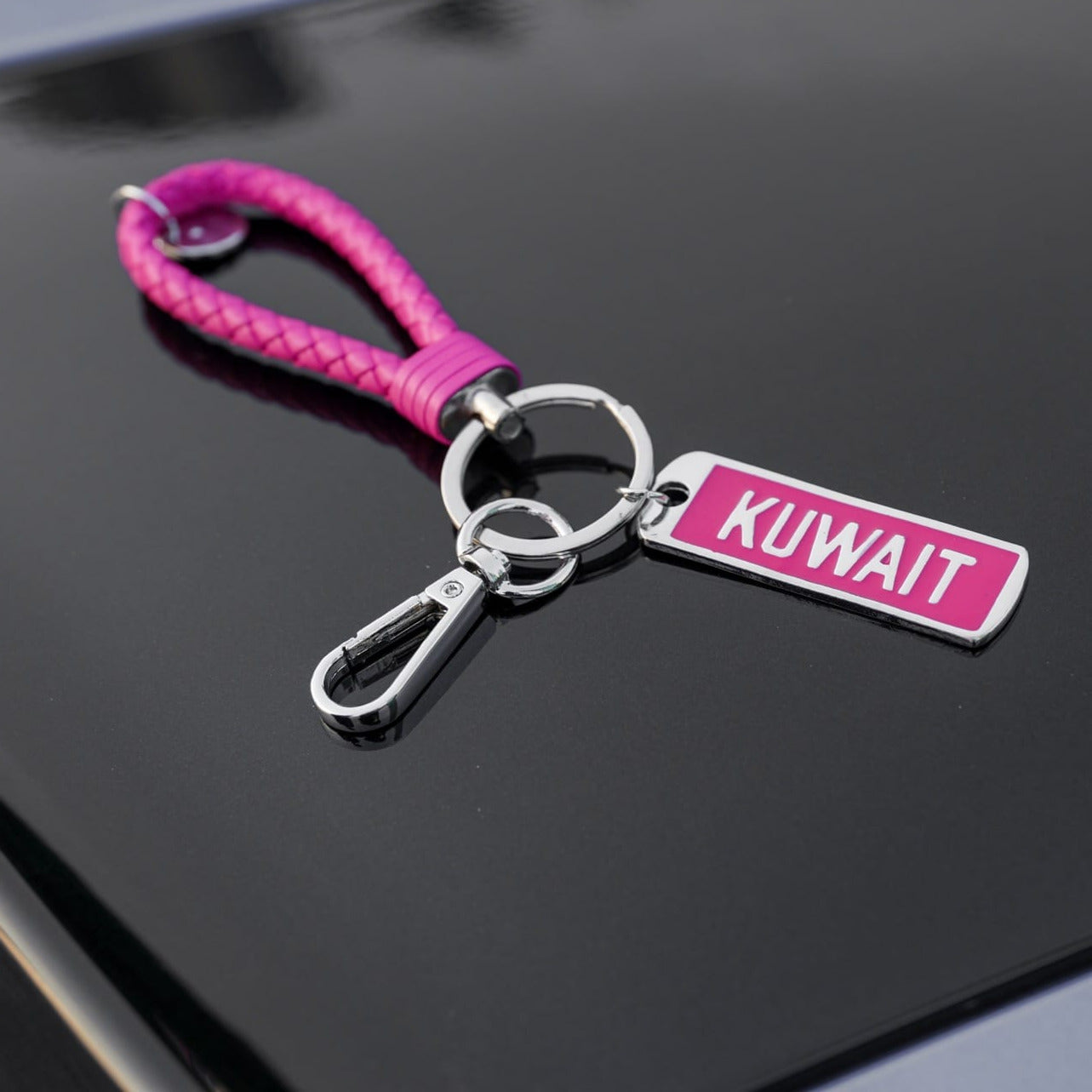 rope leather keychain