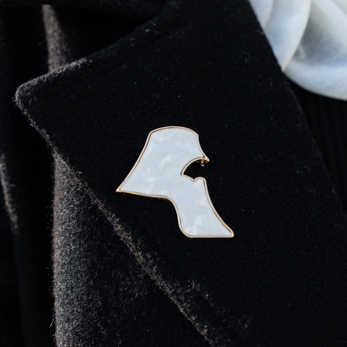 Gold Plated Seashell Brooch - Kuwait Souvenirs