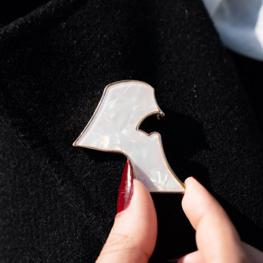 Gold Plated Seashell Brooch - Kuwait Souvenirs