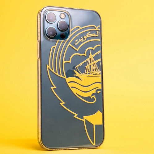 Kuwait Logo iPhone Case – Gold Slim High Quality Cover Kuwait Emblem - Kuwait Souvenirs