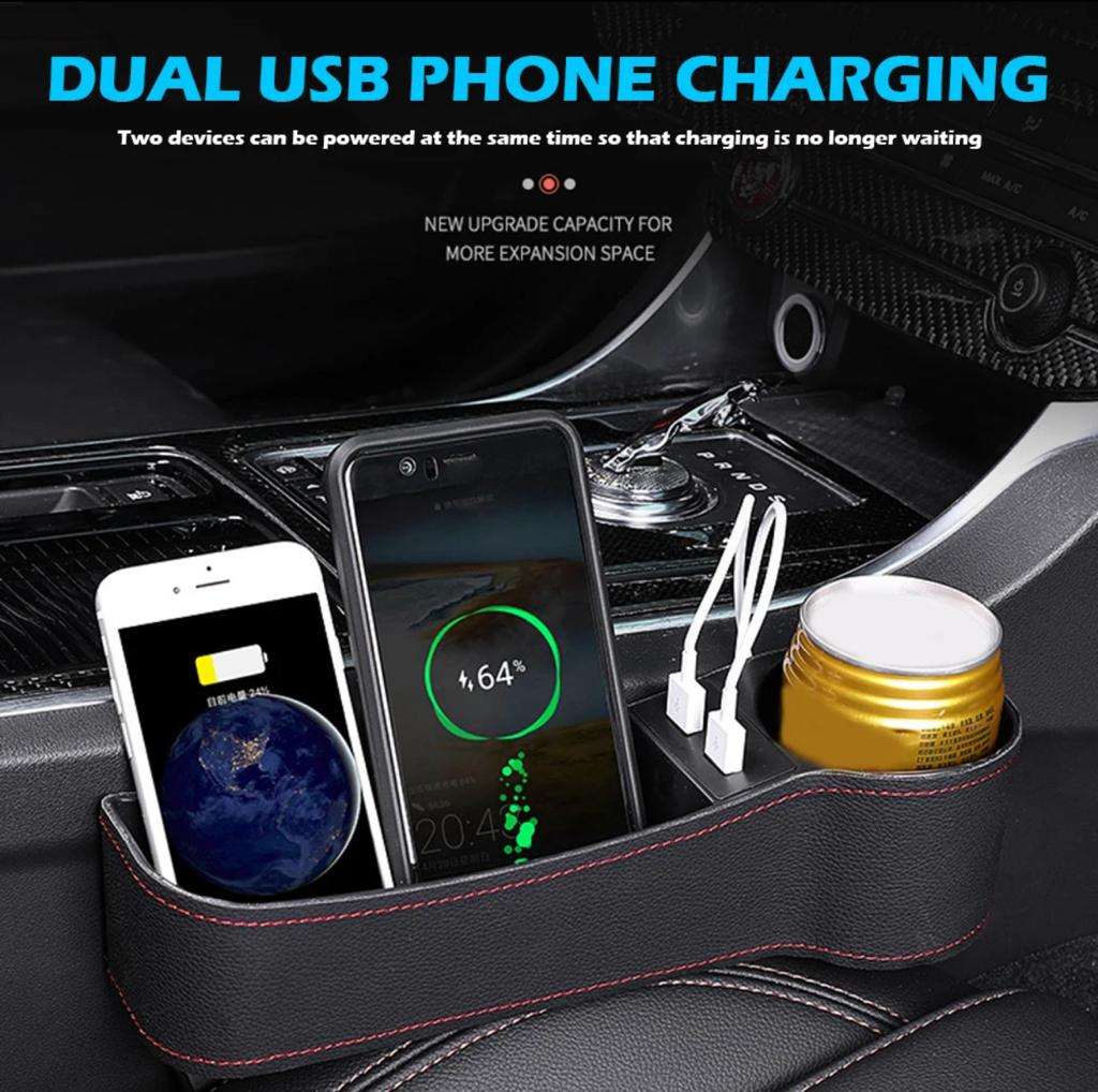 Car Seat Organizer with usb - Kuwait Souvenirs