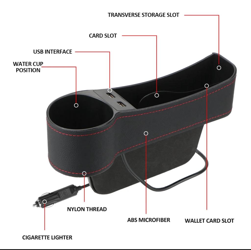 Car Seat Organizer with usb - Kuwait Souvenirs