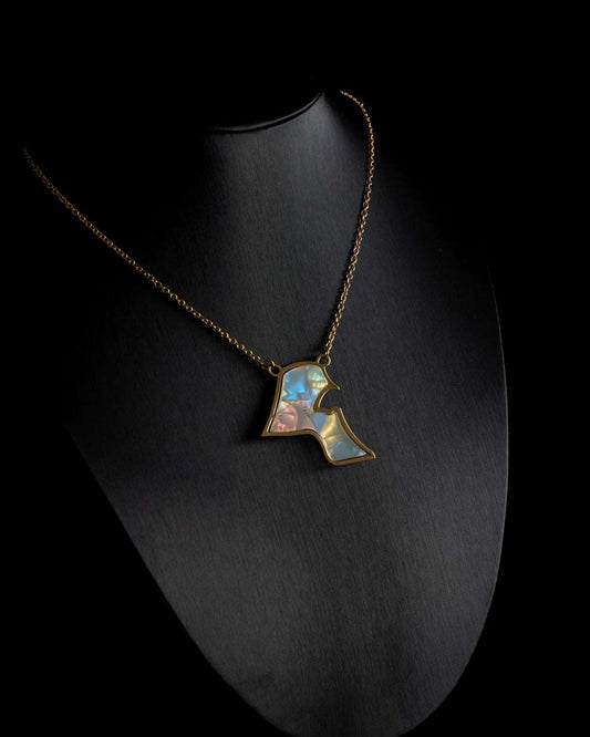 قلب صدف طبيعي مطلي ذهب