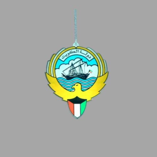 Kuwait Emblem Car Rearview Mirror Hanger - Kuwait Souvenirs