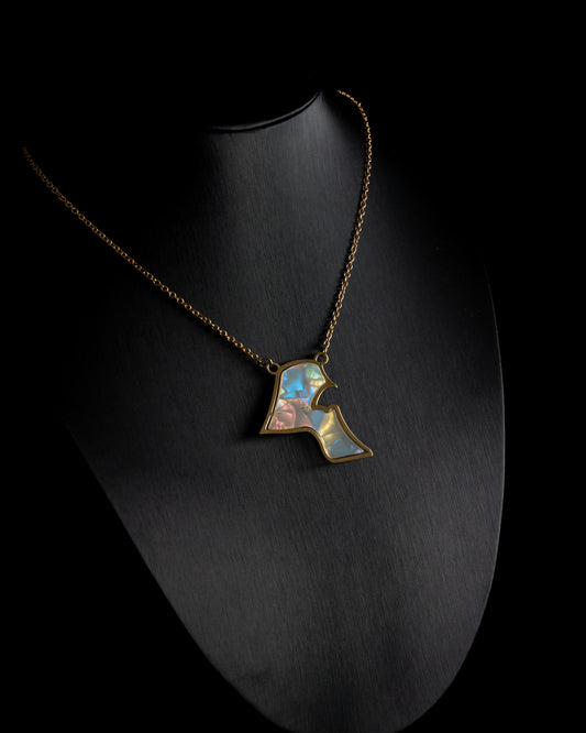 قلب صدف طبيعي مطلي ذهب