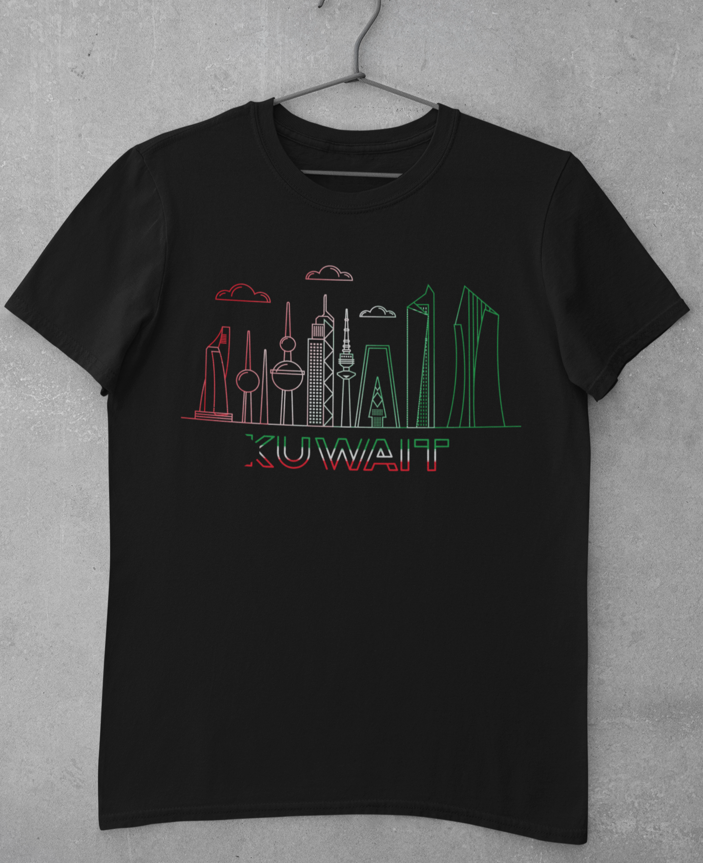T – Shirt Kuwait City Skyline With Colorful Design Light & Comfortable - Kuwait Souvenirs