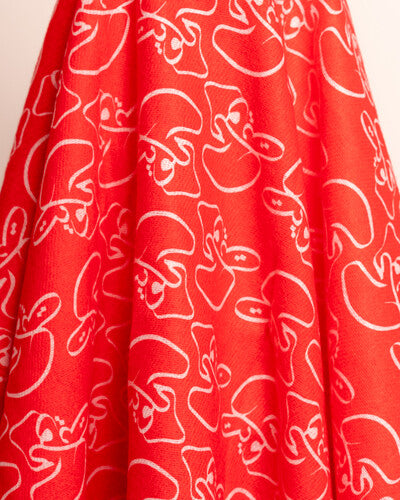 Kuwait Souvenirs Scarf - Red - Kuwait Souvenirs
