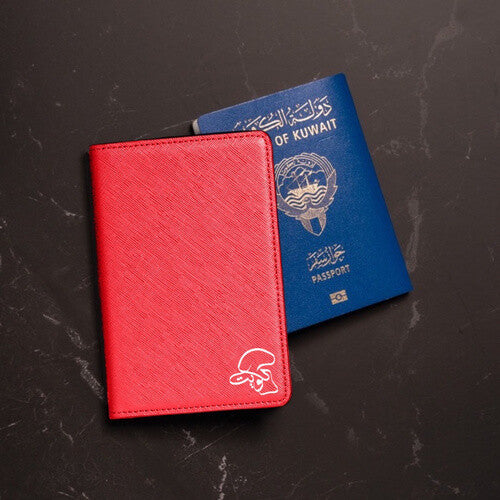 غلاف جواز احمر جلد