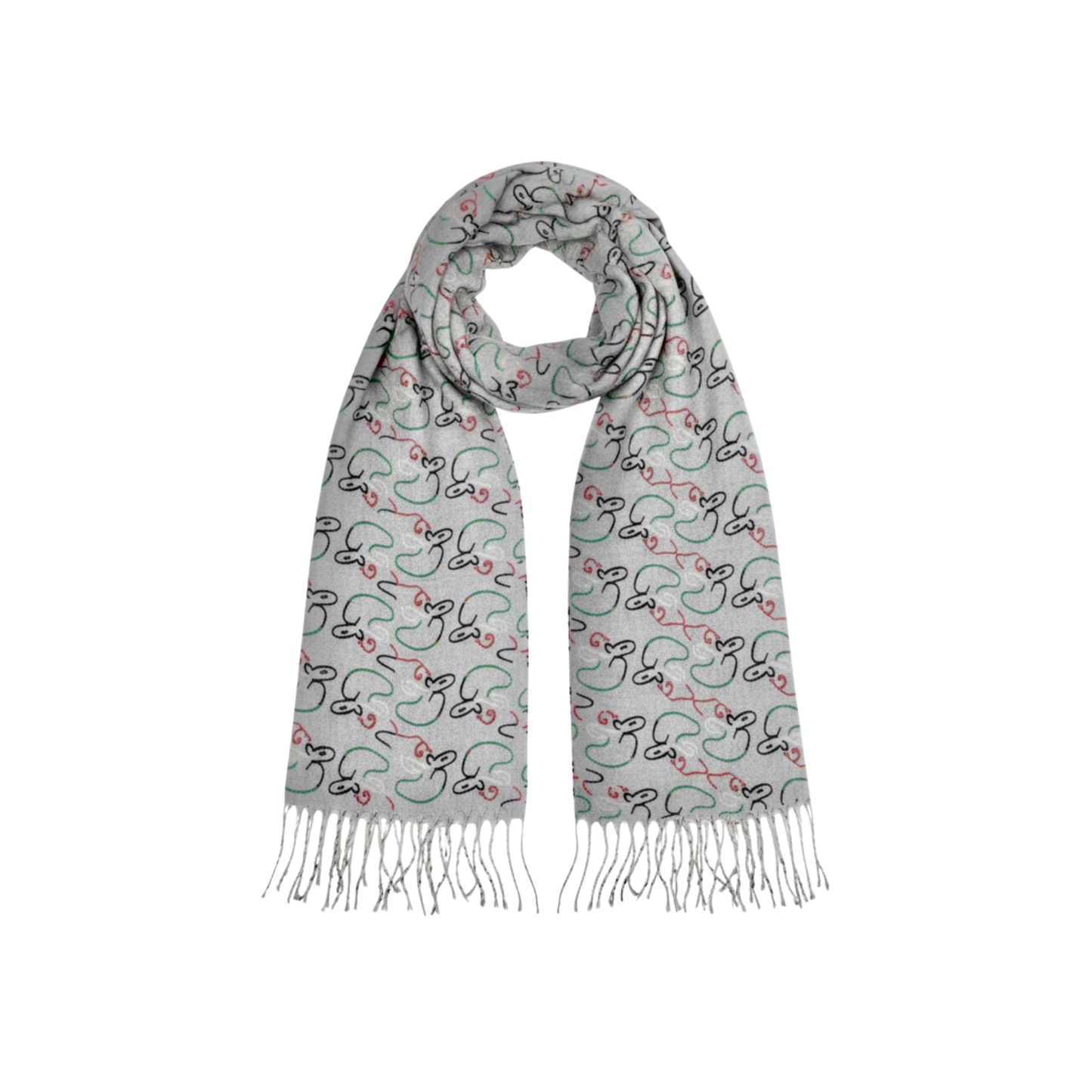 Kuwait Souvenirs Scarf - Gray - Kuwait Souvenirs