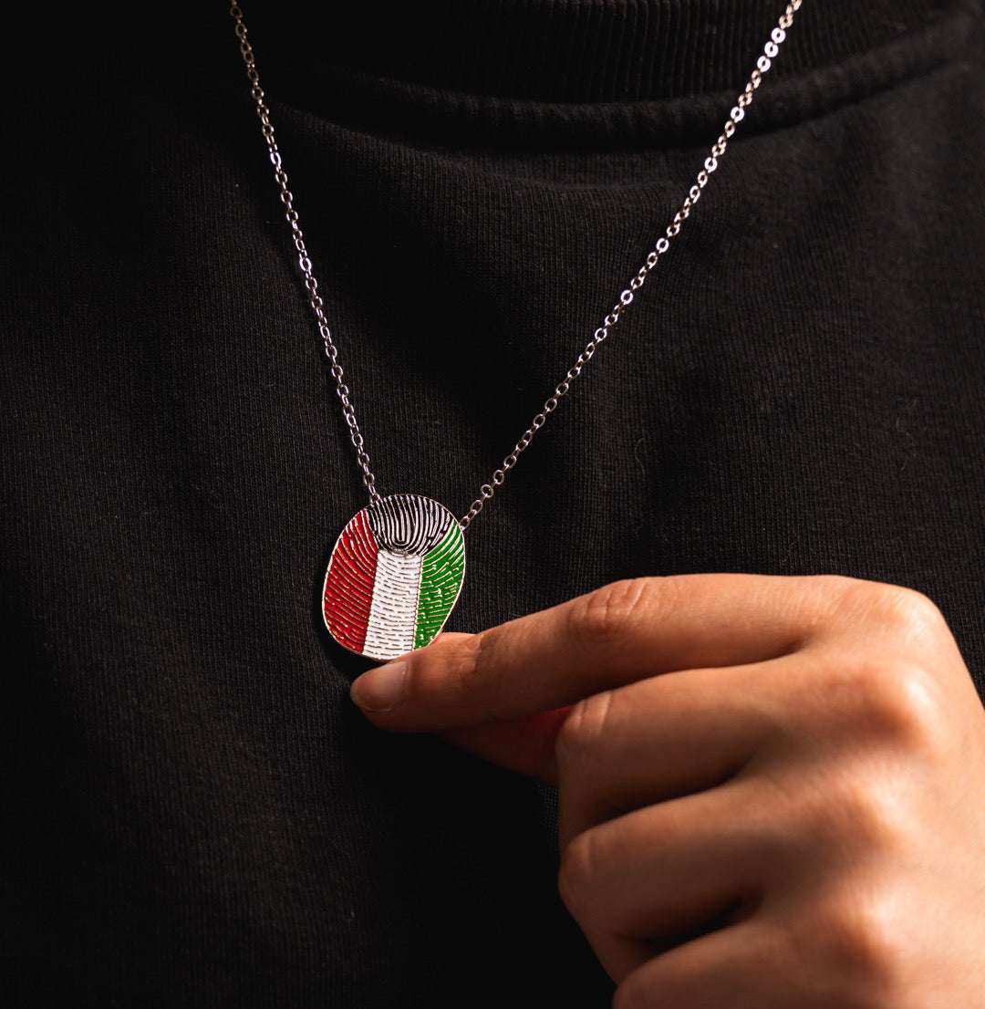 Kuwait Fingerprint Brooch/Necklace - Kuwait Souvenirs