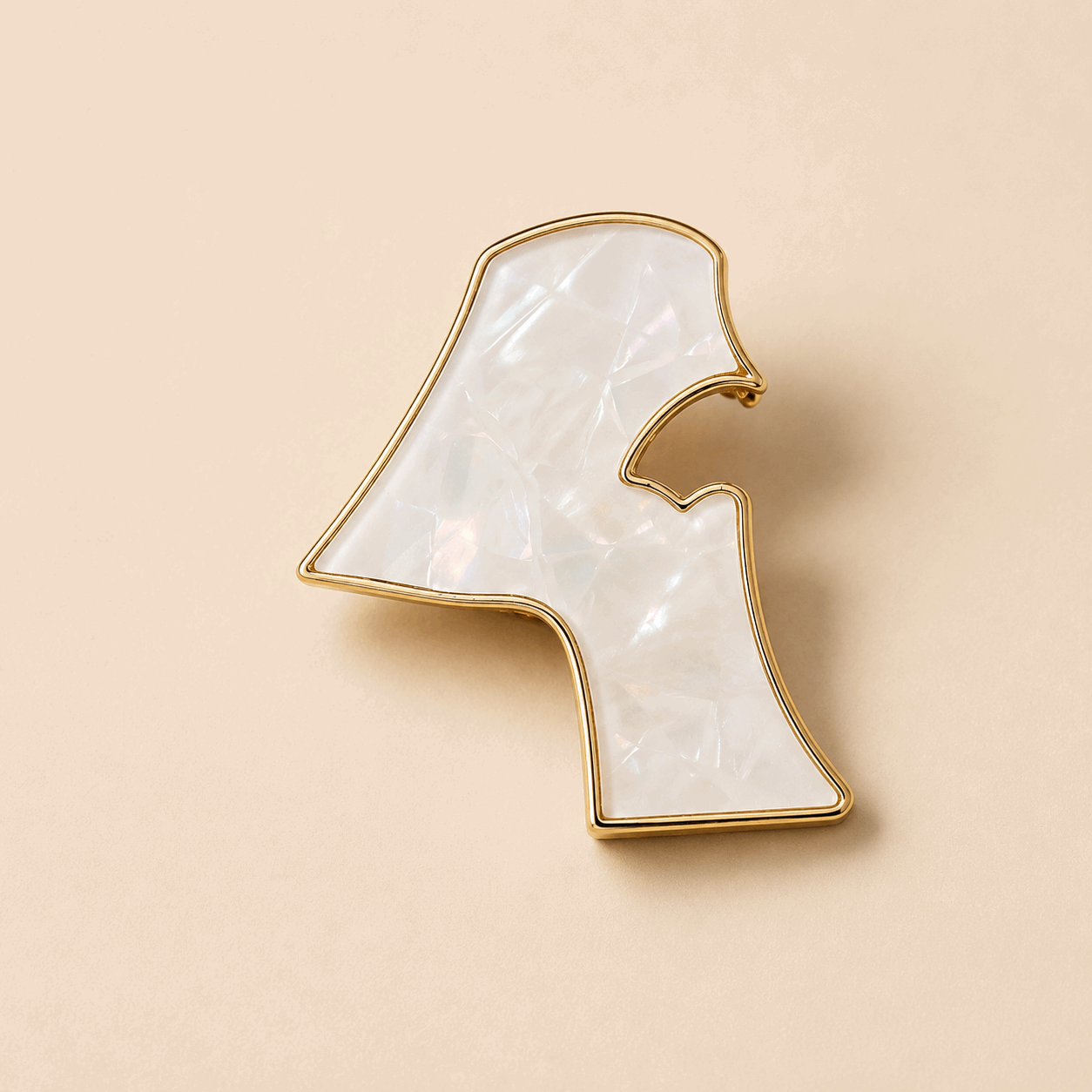 Gold Plated Seashell Brooch - Kuwait Souvenirs