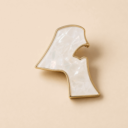 Gold Plated Seashell Brooch - Kuwait Souvenirs