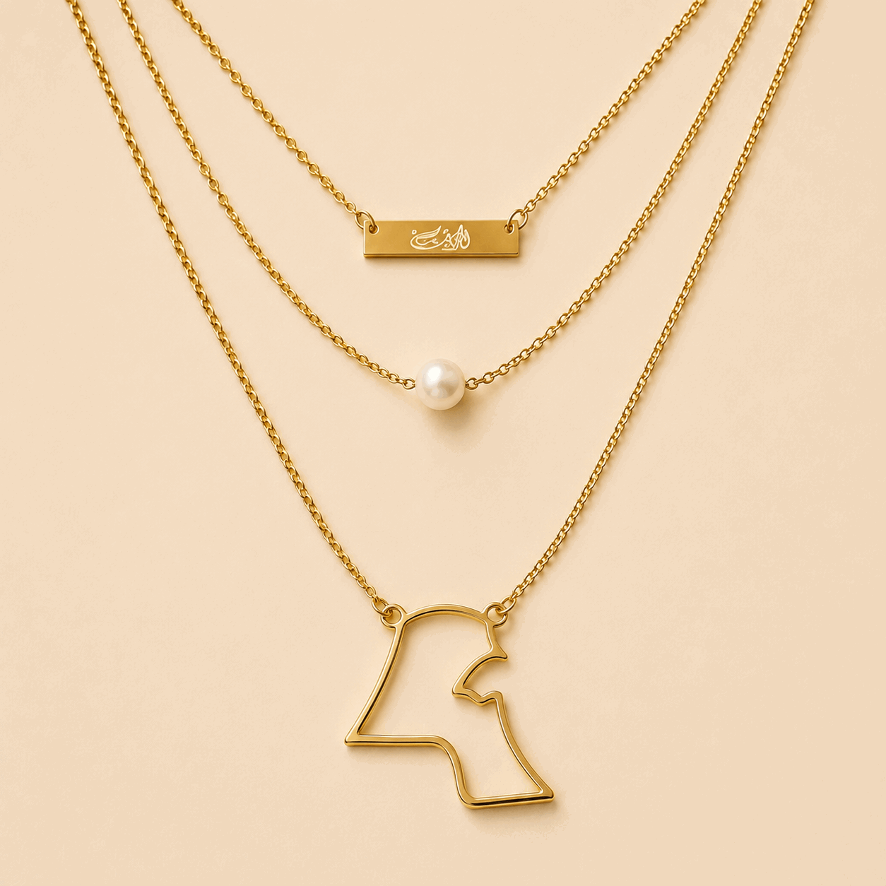 3 Layer Necklace - Kuwait Souvenirs