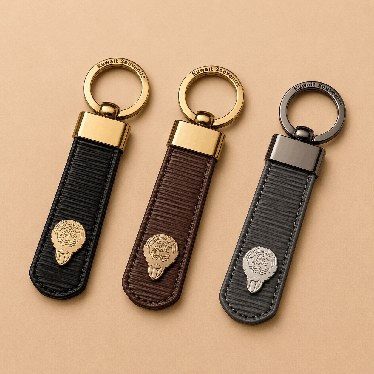 Premium Leather Keychain - Kuwait Souvenirs