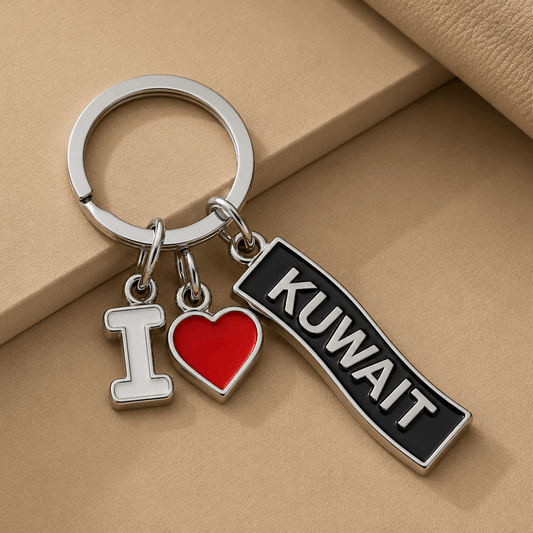 I love Kuwait charms Keychain - Kuwait Souvenirs