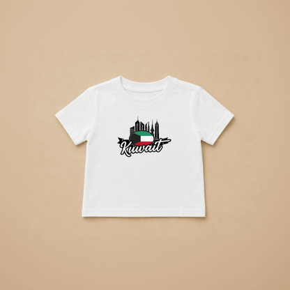 Kuwait Skyline Flag T-shirt - White - Kuwait Souvenirs
