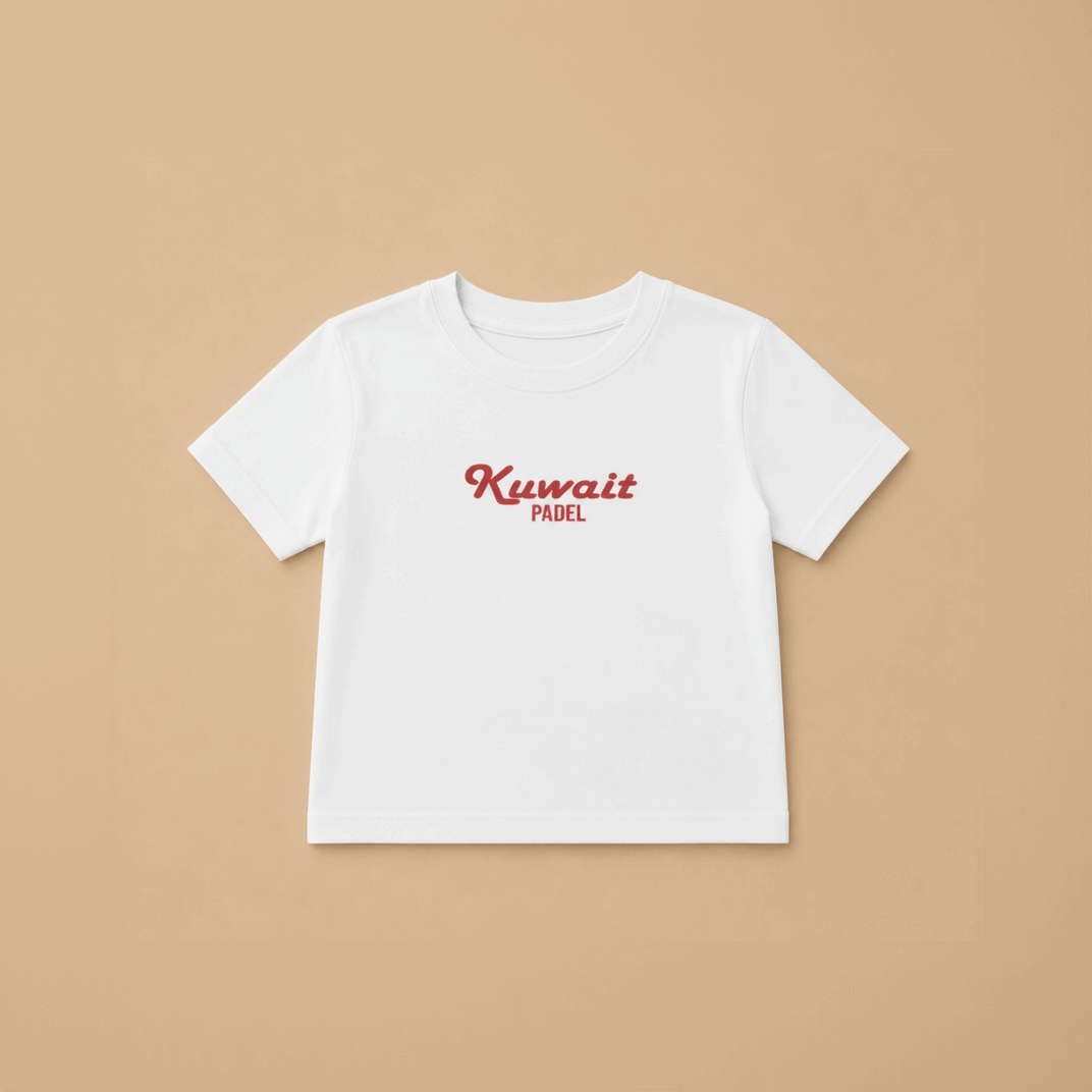 Kuwait Padel T-shirt - White - Kuwait Souvenirs