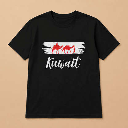 Kuwait T-Shirt with Camel graphic design - Kuwait Souvenirs