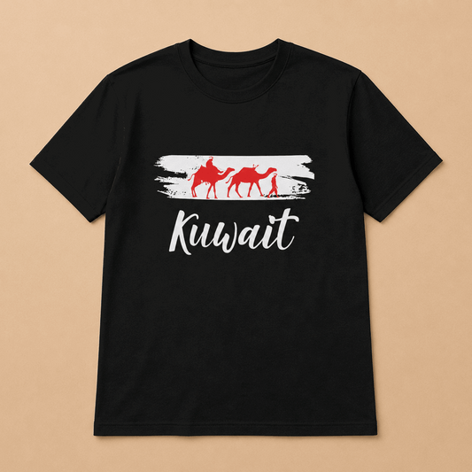 Kuwait T-Shirt with Camel graphic design - Kuwait Souvenirs