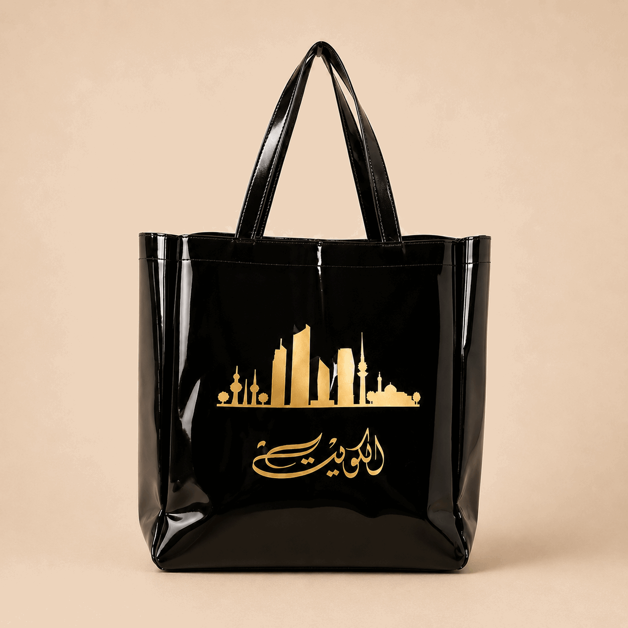 Kuwait Black Bag PVC Water resistant - Kuwait Souvenirs
