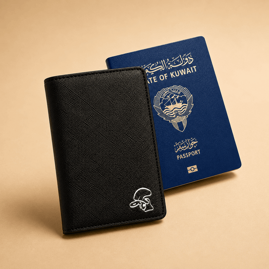 Black Passport Cover - Kuwait Souvenirs