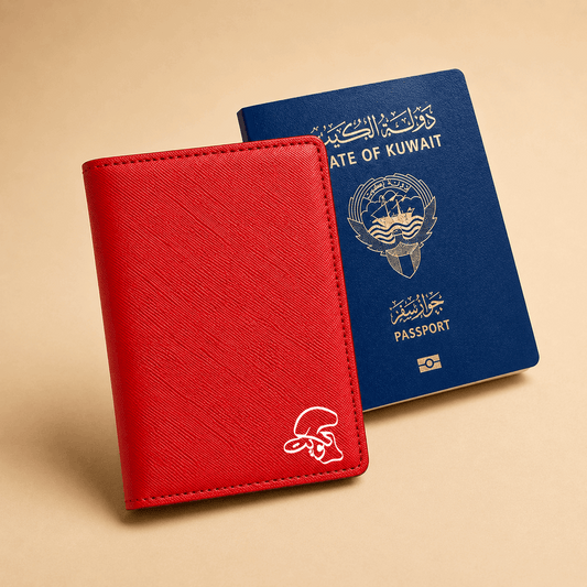 Red Passport Cover - Kuwait Souvenirs