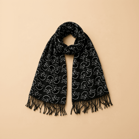 Kuwait Souvenirs Scarf - Black - Kuwait Souvenirs