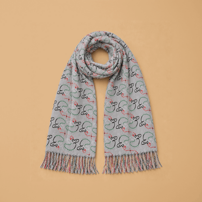 Kuwait Souvenirs Scarf - Gray - Kuwait Souvenirs