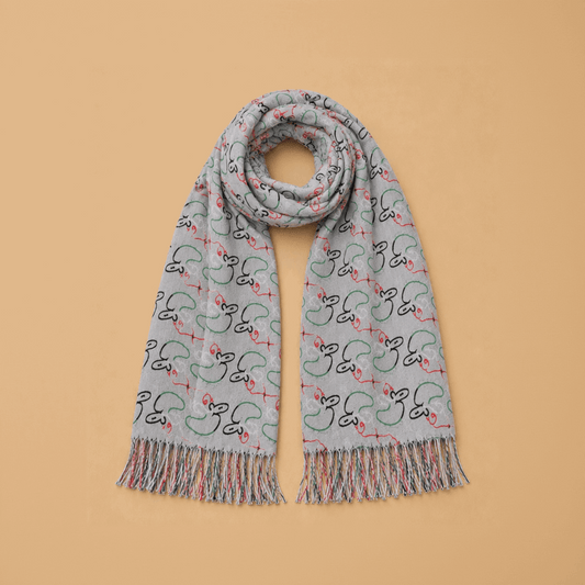 Kuwait Souvenirs Scarf - Gray - Kuwait Souvenirs
