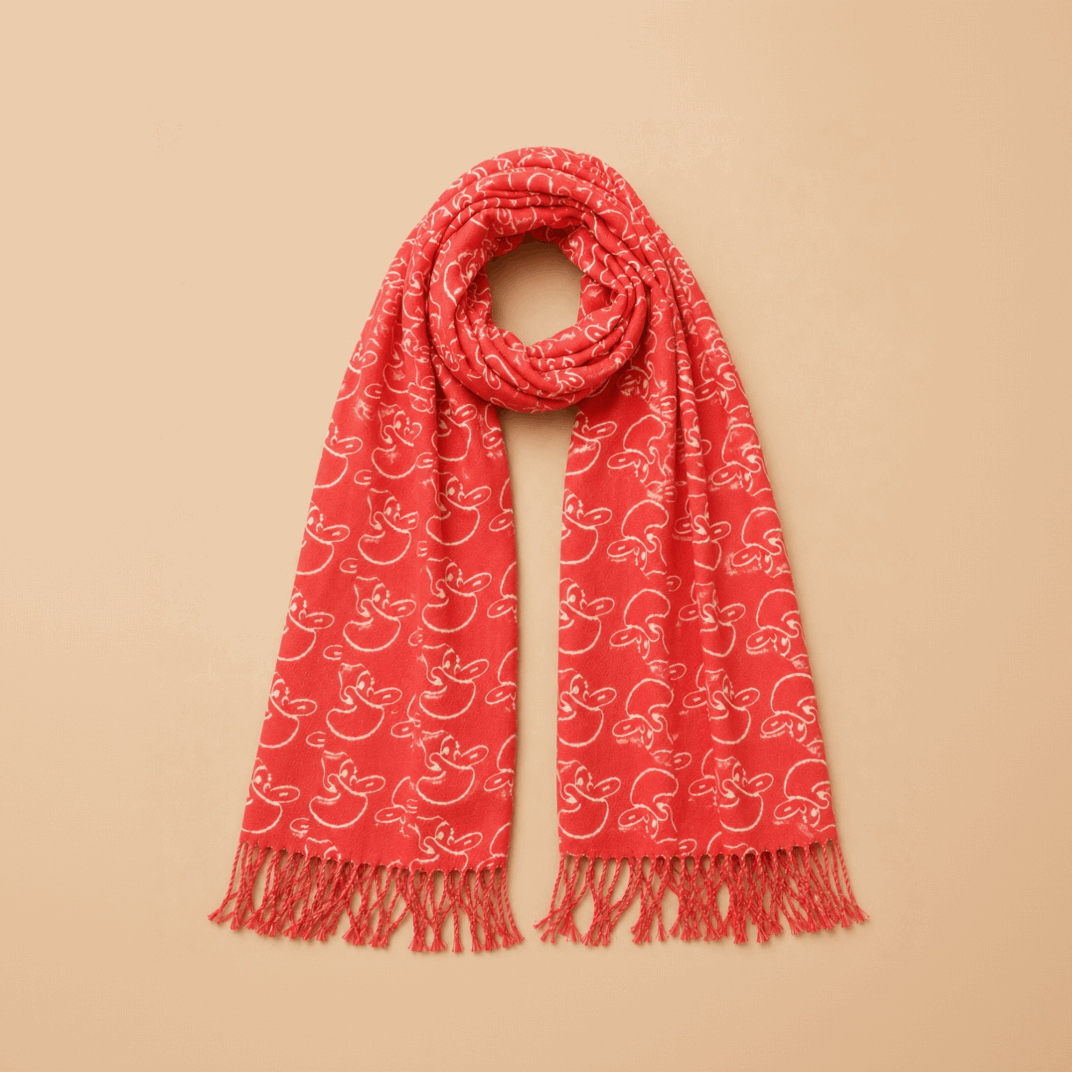 Kuwait Souvenirs Scarf - Red - Kuwait Souvenirs