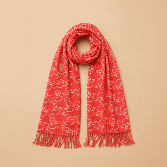 Kuwait Souvenirs Scarf - Red - Kuwait Souvenirs