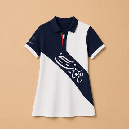 Kuwait Polo Shirt Arabic Calligraphy - Kuwait Souvenirs