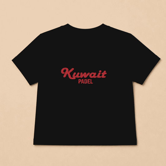 Kuwait Padel T-shirt - Black - Kuwait Souvenirs