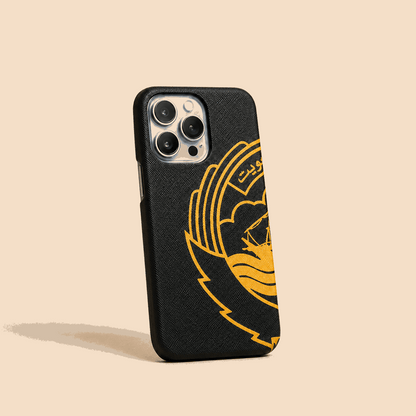Leather iPhone Case with Kuwait Emblem - Kuwait Souvenirs