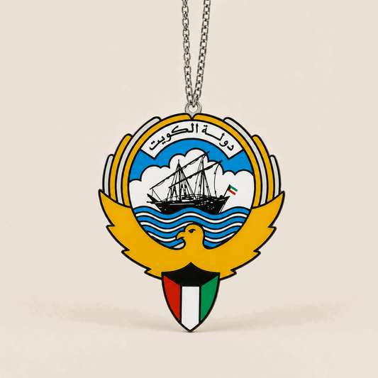 Kuwait Emblem Car Rearview Mirror Hanger - Kuwait Souvenirs