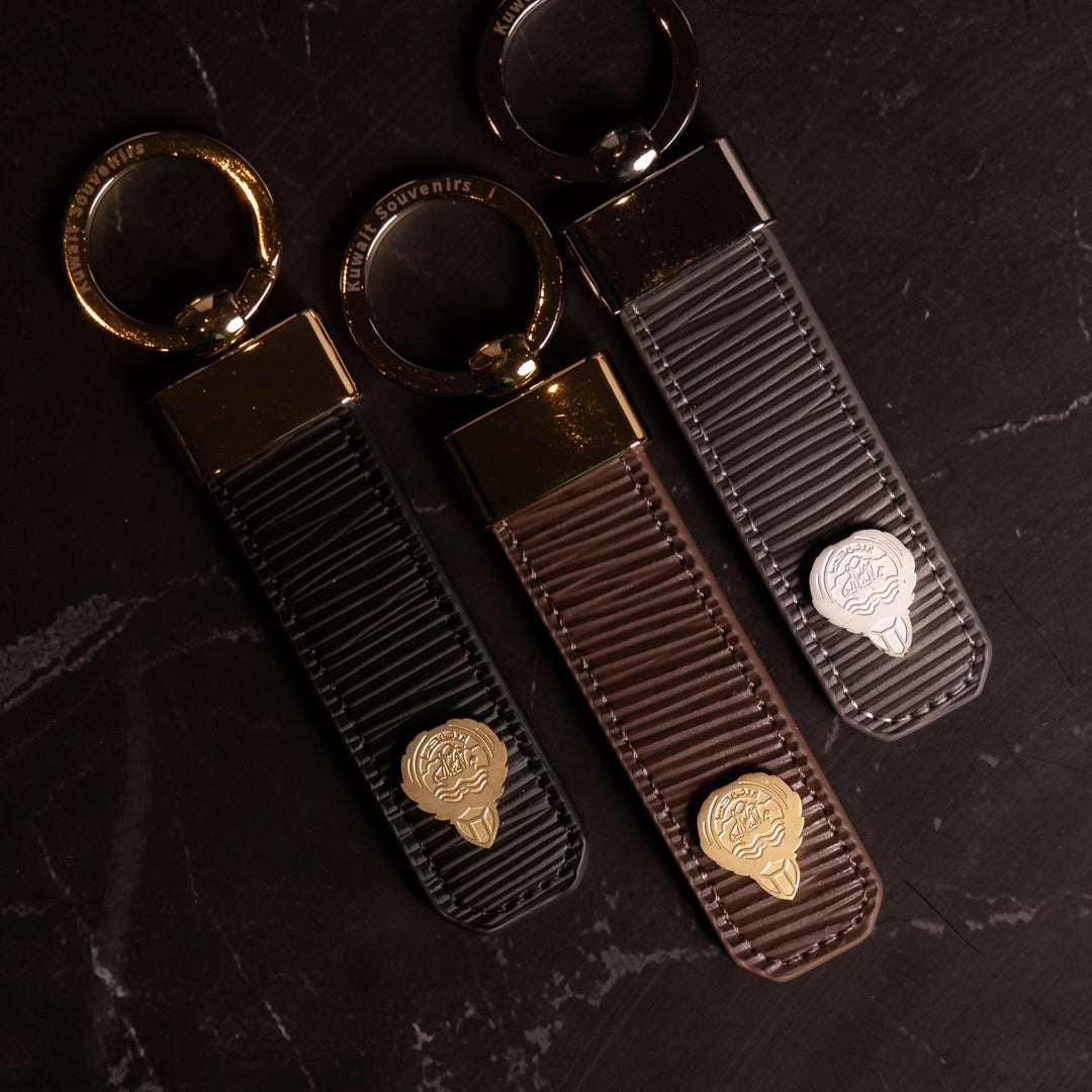 Premium Leather Keychain - Kuwait Souvenirs