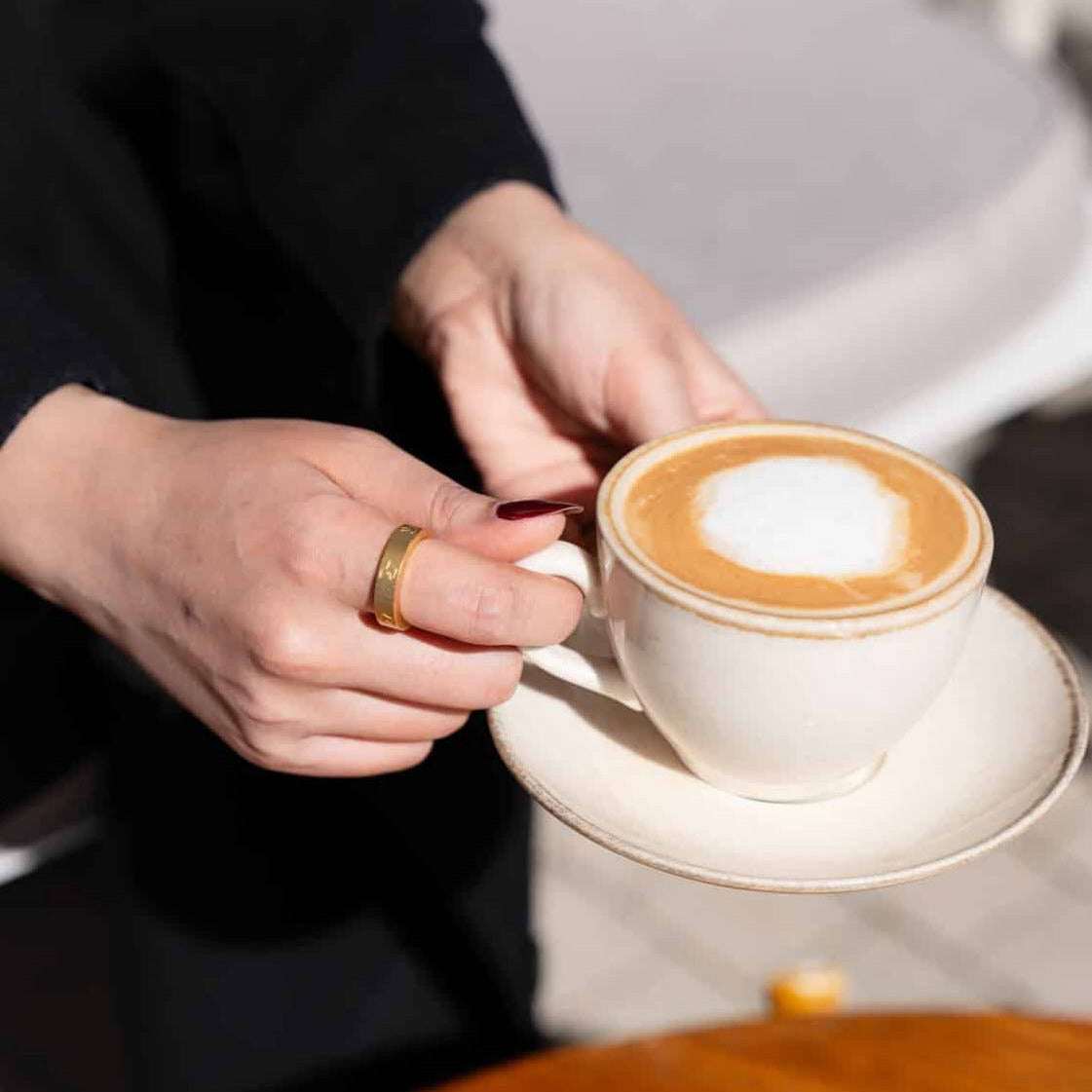 Gold Plated Ring Engraved - Kuwait Souvenirs