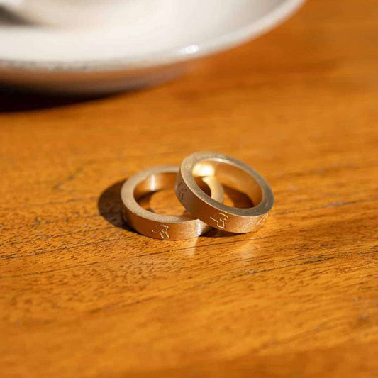 Gold Plated Ring Engraved - Kuwait Souvenirs