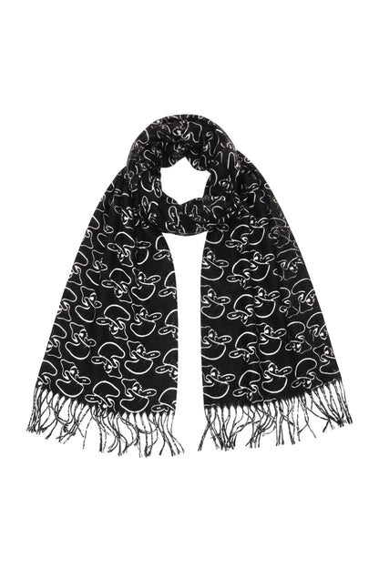 سكارف كشميري اسود