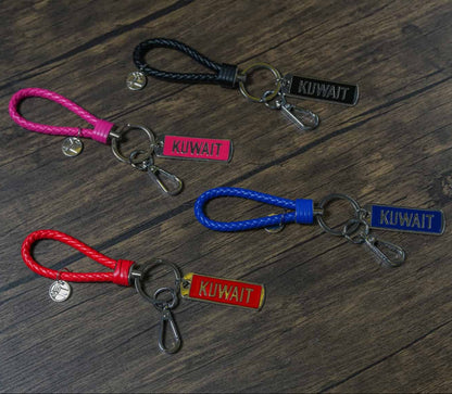 rope leather keychain