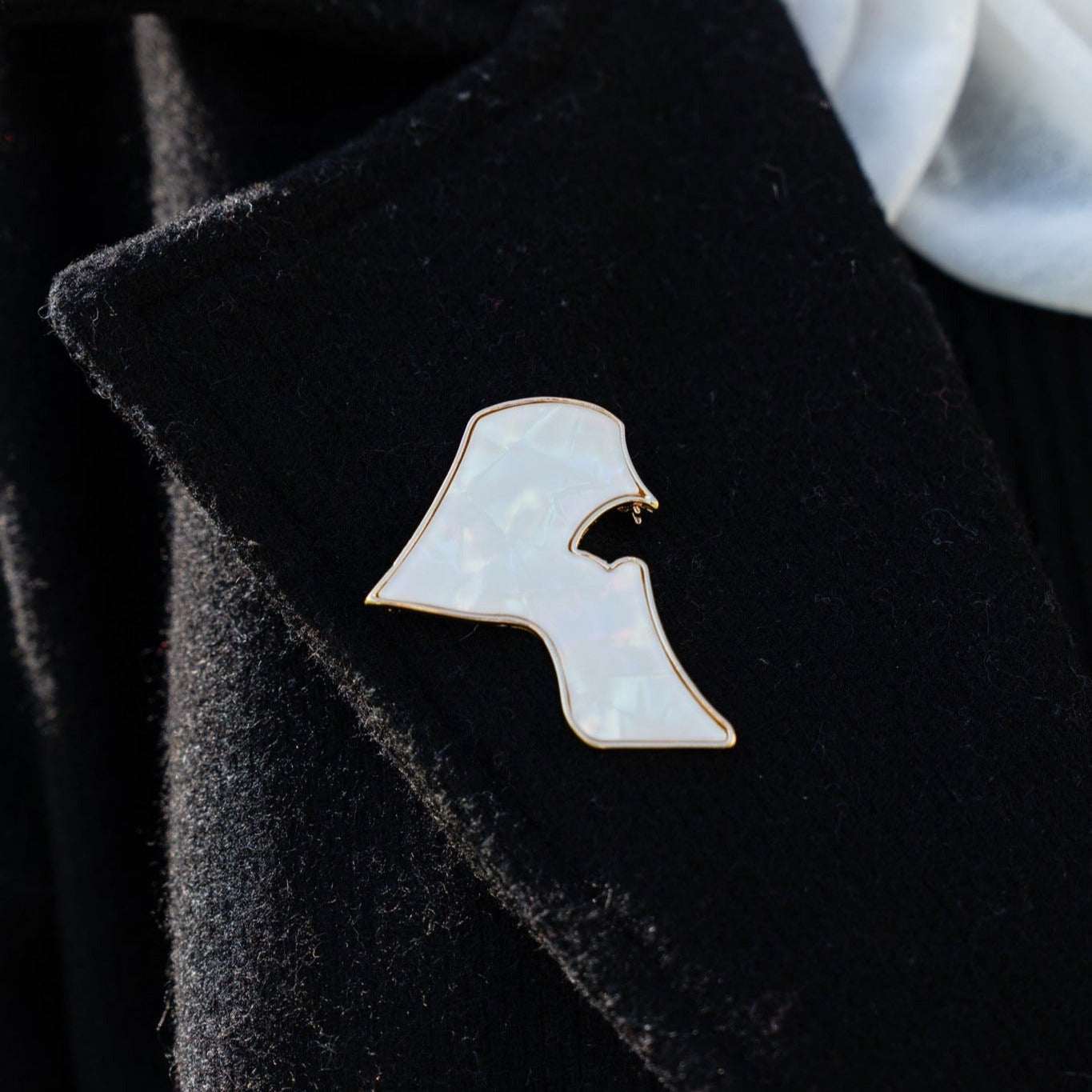 Gold Plated Seashell Brooch - Kuwait Souvenirs