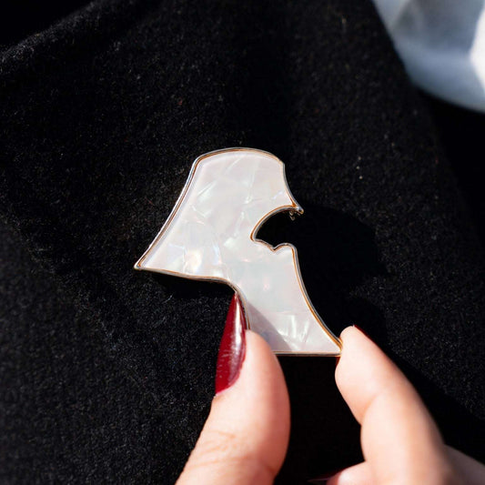 Gold Plated Seashell Brooch - Kuwait Souvenirs