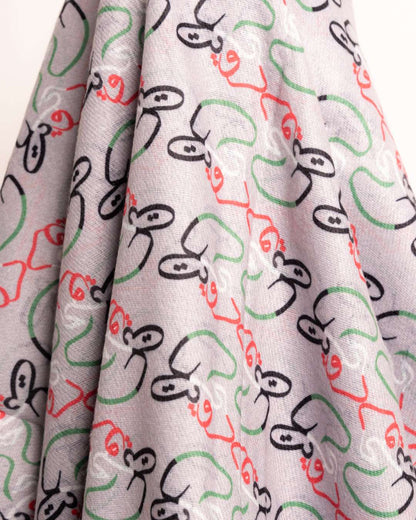 Kuwait Souvenirs Scarf - Gray - Kuwait Souvenirs