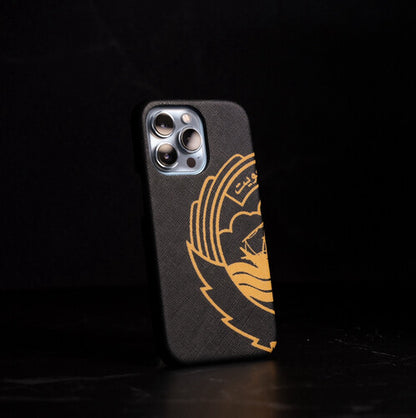Leather iPhone Case with Kuwait Emblem - Kuwait Souvenirs