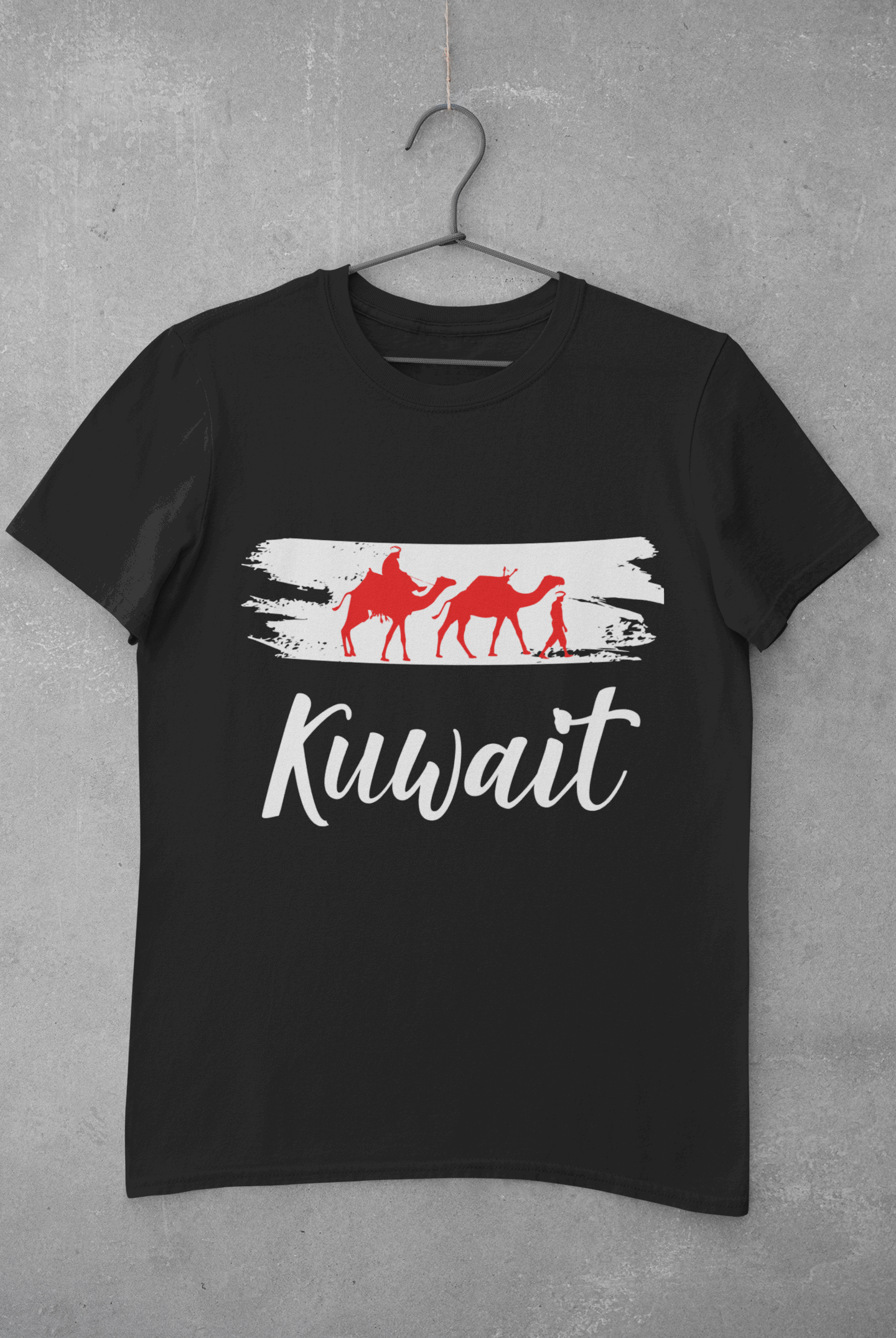 Kuwait T-Shirt with Camel graphic design - Kuwait Souvenirs