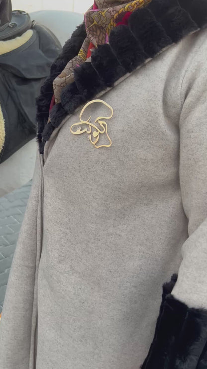 Calligraphy Kuwait Brooch