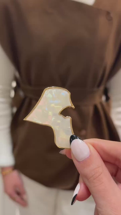 Gold Plated Seashell Brooch